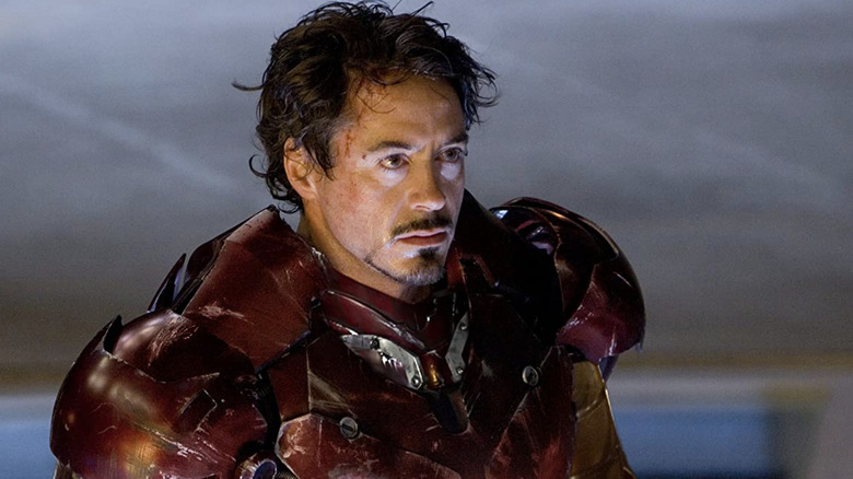 Iron Man looking distraught 