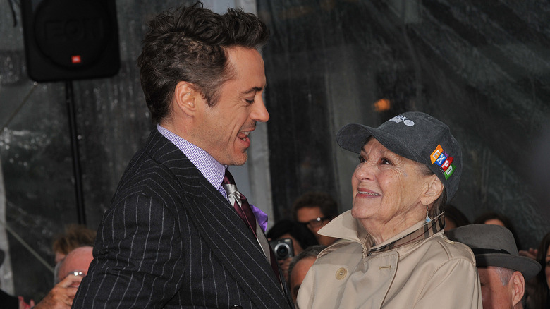 Robert Downey Jr. hugging his mom