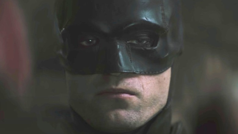 Close-up of Batman in The Batman