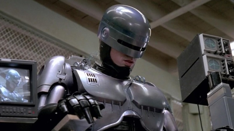 RoboCop in chair