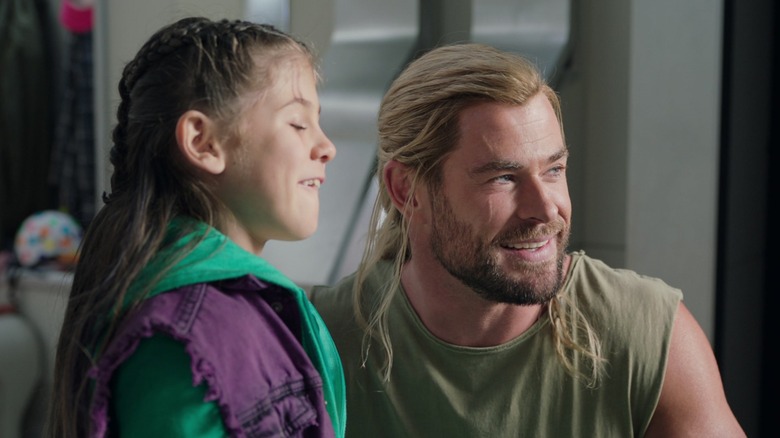 Thor and Love smiling