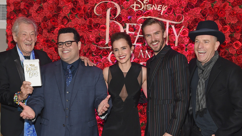 Ewan McGregor with the cast of "Beauty and the Beast"