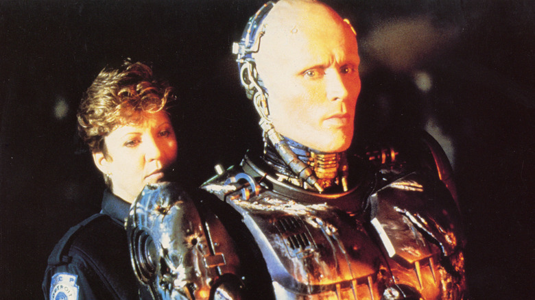 Peter Weller and Nancy Allen in "Robocop"