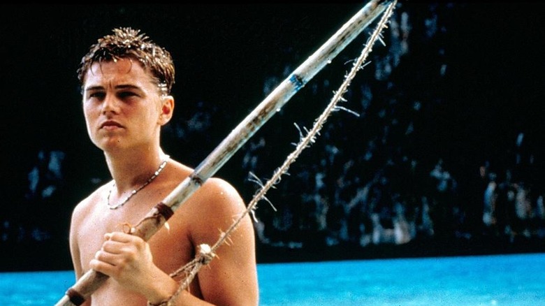 DiCaprio holding fishing pole