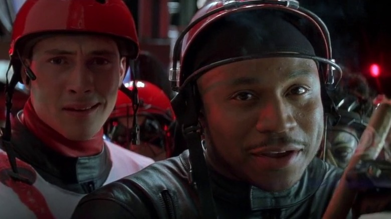 Jonathan and Marcus in rollerball uniforms