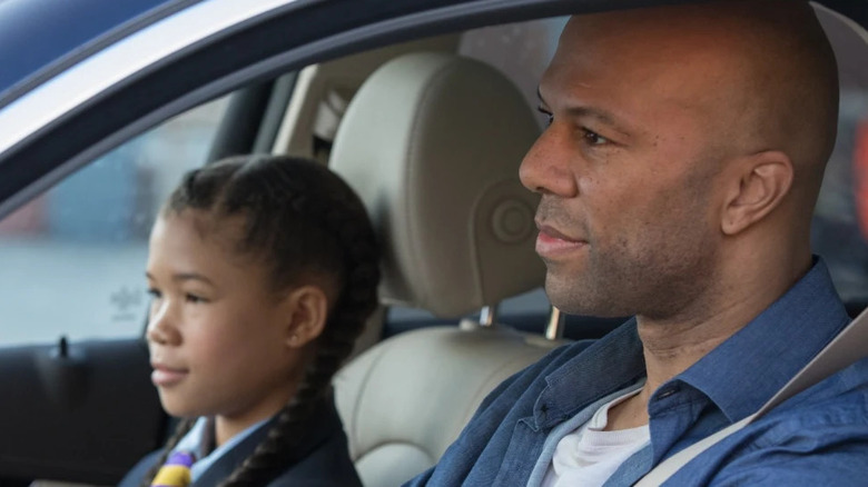 Daniel and his daughter in the car