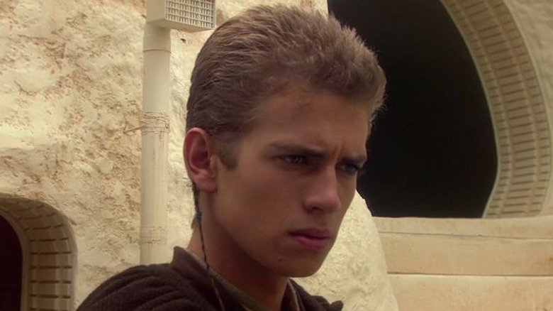 Hayden Christensen looking off camera