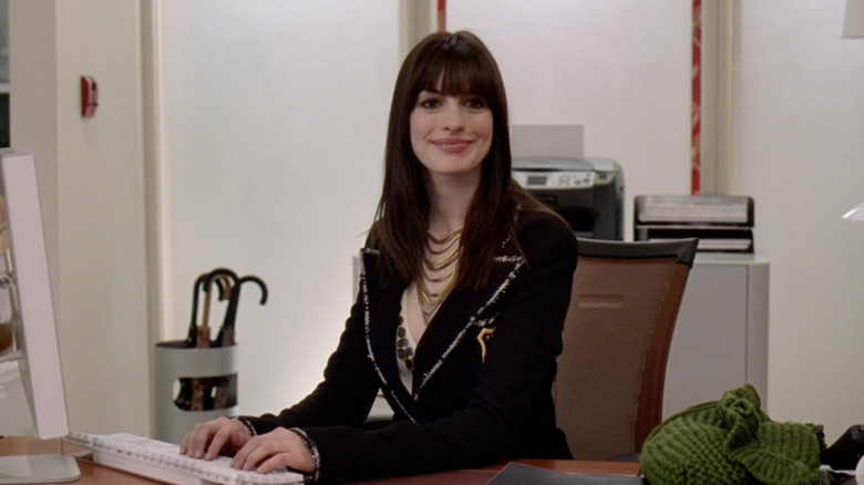 Anne Hathaway as Andy Sachs in The Devil Wears Prada