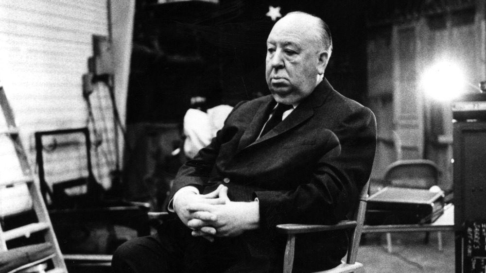 Alfred Hitchcock in chair