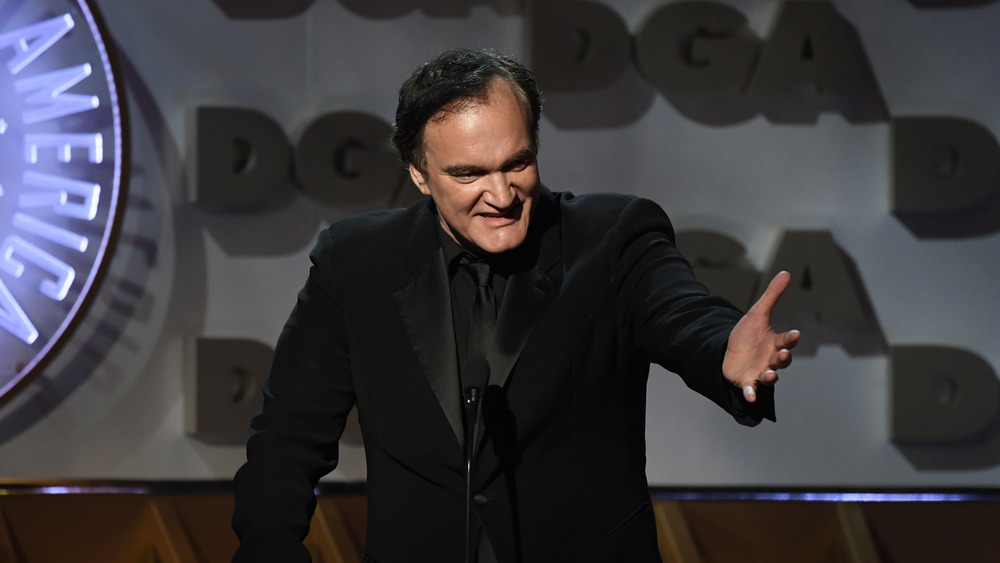 Quentin Tarantino accepts award