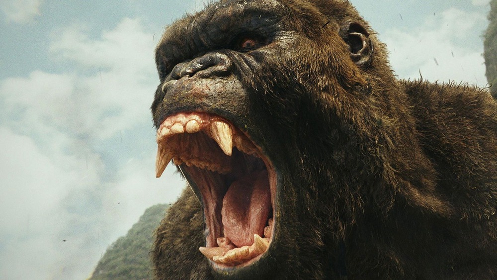 Kong roaring loudly