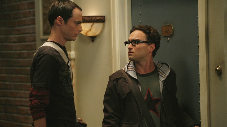 Sheldon talks to Leonard