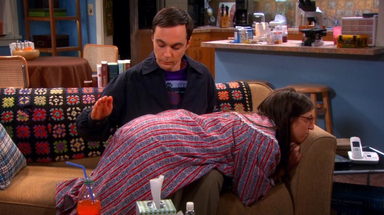 Sheldon smacking Amy's behind