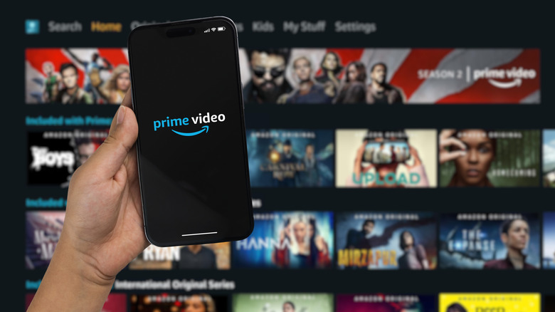 The Boys banner behind a phone with Prime Video app open