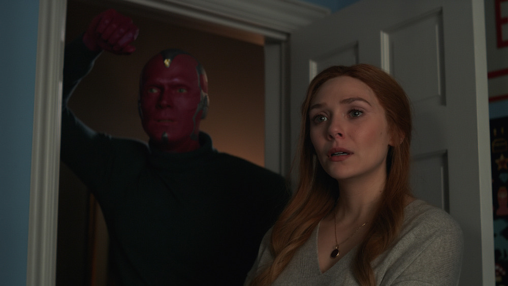 Wanda and Vision in doorway