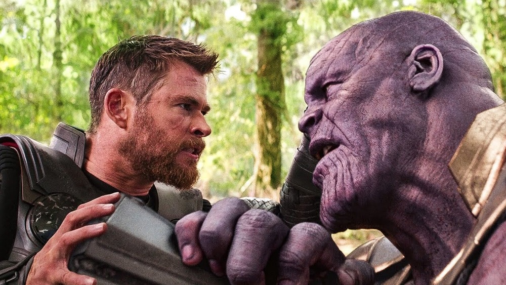 Thor fighting Thanos