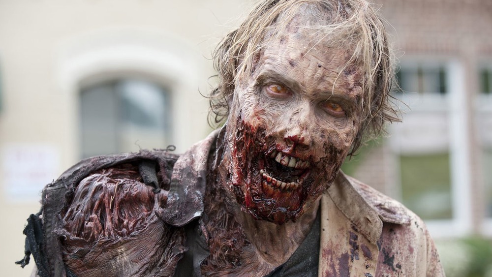 Walkers with bloody mouth