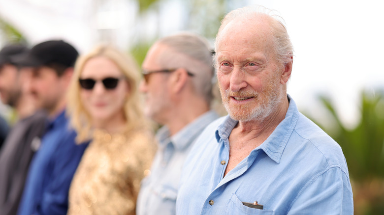 Charles Dance smiling at Cannes