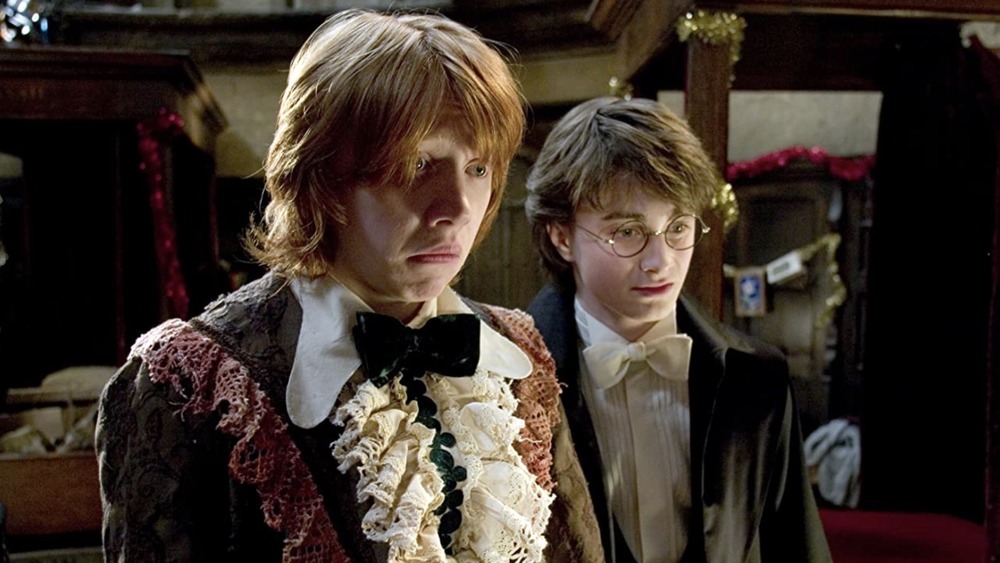 Rupert Grint and Daniel Radcliffe as Ron and Harry in Harry Potter and the Goblet of Fire