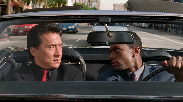 Inspector Lee and James Carter in car