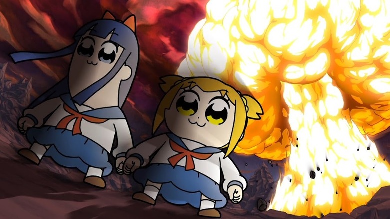 Popuko and Pipemi standing by nuclear explosion