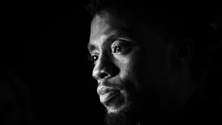 Chadwick Boseman in profile 