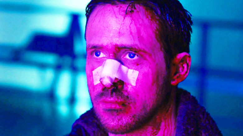 Ryan Gosling neon lights, rain