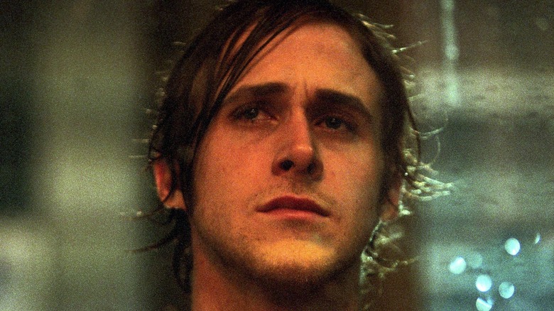 Ryan Gosling, long hair, rain