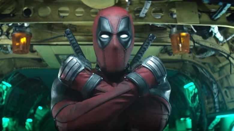 Deadpool crossing arms