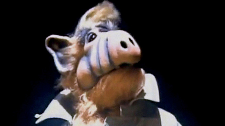 ALF stares into a bright, white light