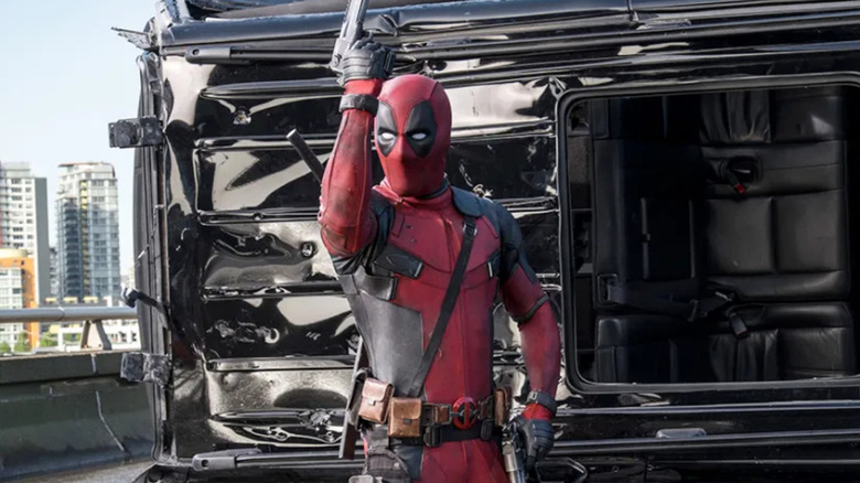 Deadpool prepares to shoot