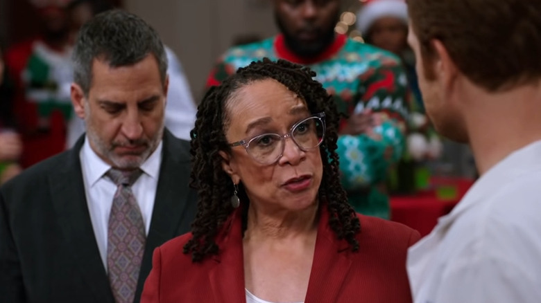 S. Epatha Merkerson talks with Marc Grapey looks away