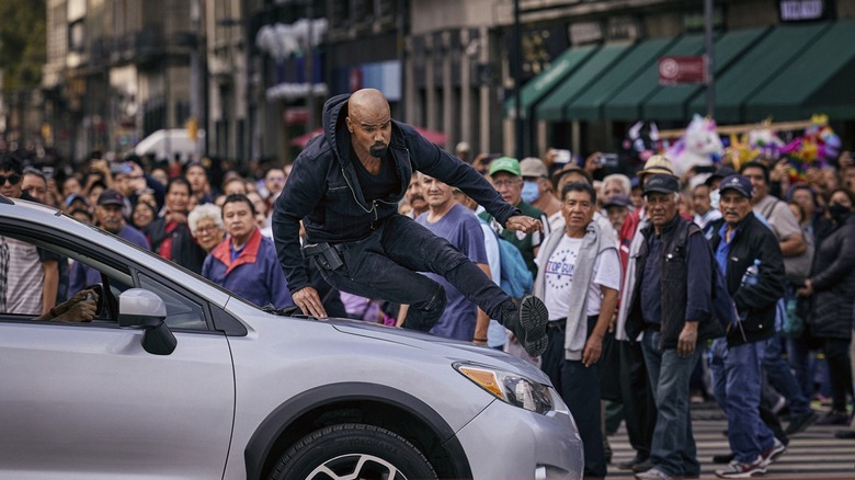 Hondo Harrelson jumping over car