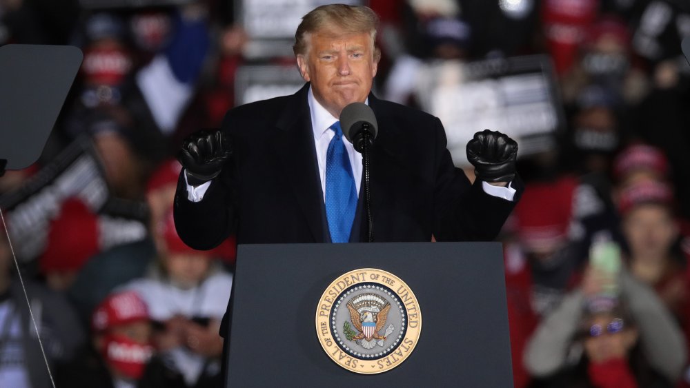 President Donald Trump at a rally