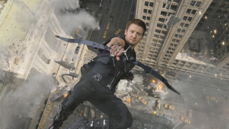 Jeremy Renner as Hawkeye in The Avengers