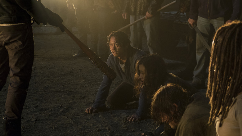 Glenn looking at Lucille