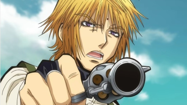 Genjo Sanzo pointing his gun