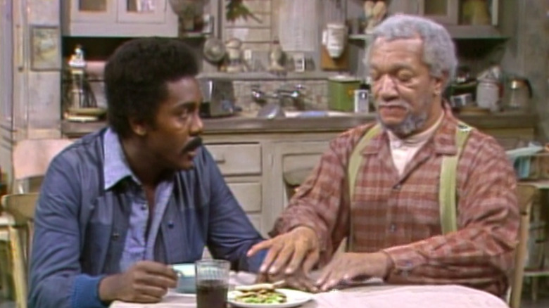 Fred weirding out a lunch-eating Lamont