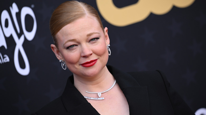 Sarah Snook smiles on red carpet