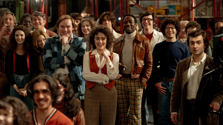 Cast and crew of SNL laughing