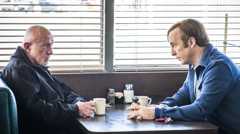 Jimmy meeting with Mike in season 4 of "Better Call Saul"