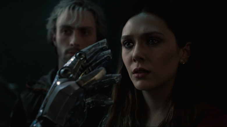 Ultron's hand reaching for Wanda