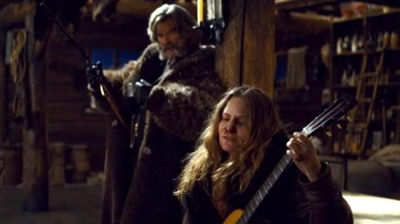 Kurt Russell and Jennifer Jason Leigh in The Hateful Eight