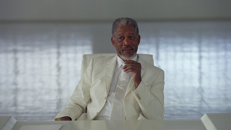 God sitting behind a desk in "Bruce Almighty" (2003)