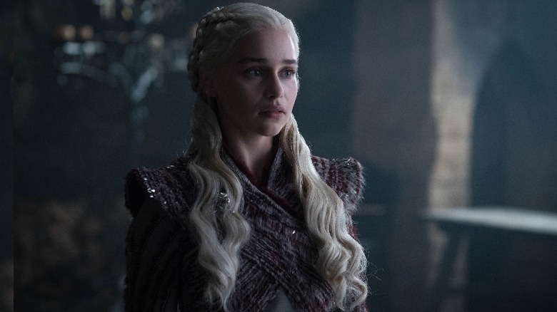 Daenerys Targaryen looking concerned