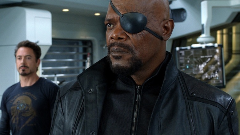 Nick Fury with Tony