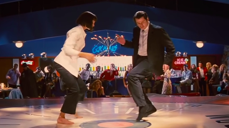 Mia Wallace dancing with Vincent Vega