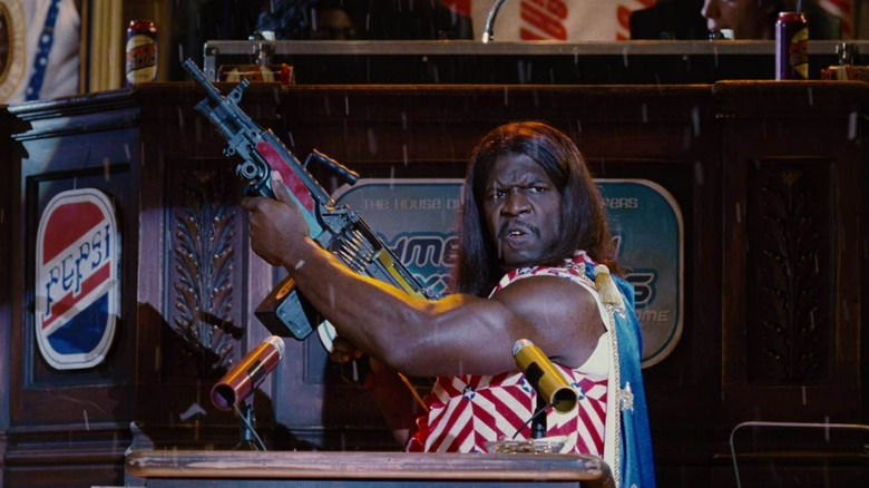 President Camacho addressing Congress armed