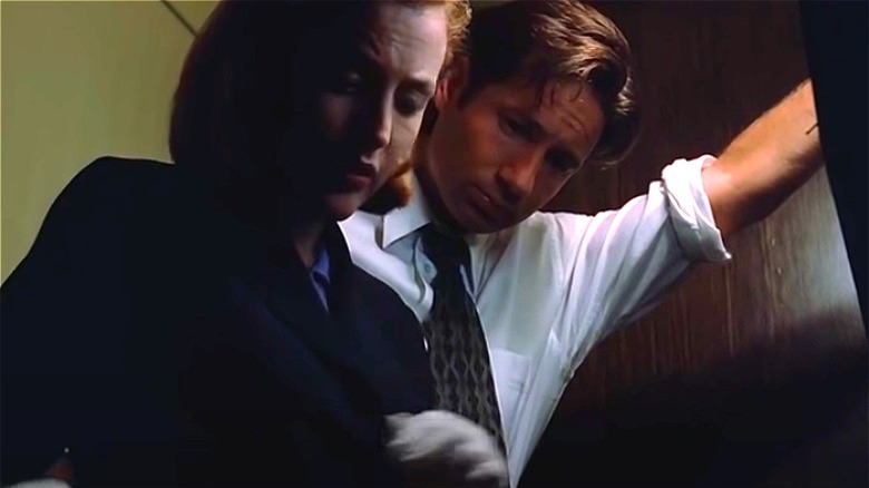 Mulder and Scully investigating