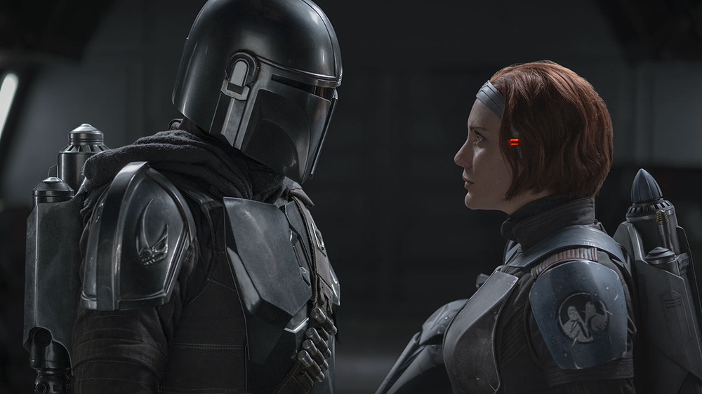 Bo-Katan faces off against Dinn Djarin